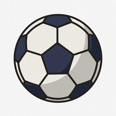 Blue and White Soccer Ball