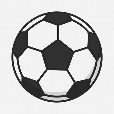 Black and white soccer ball