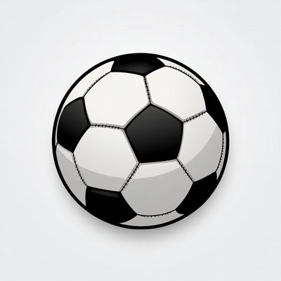 Black and White Soccer Ball