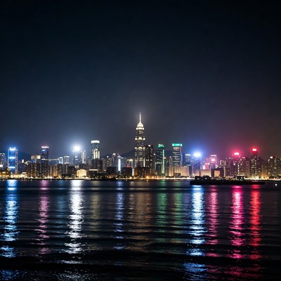 Hong Kong Skyline at Night