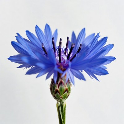 Blue Cornflower Flower Closeup