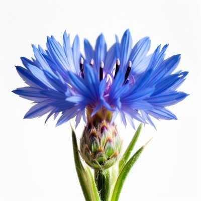 Blue Cornflower Flower Closeup