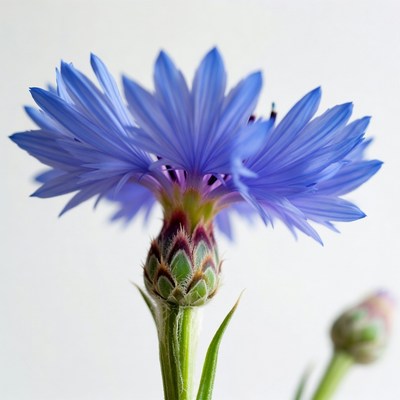 Blue Cornflower Flower Closeup