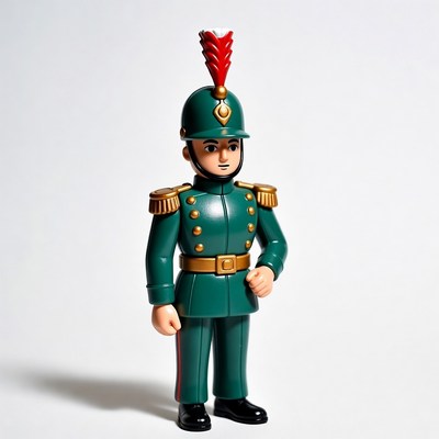 Green uniformed toy soldier