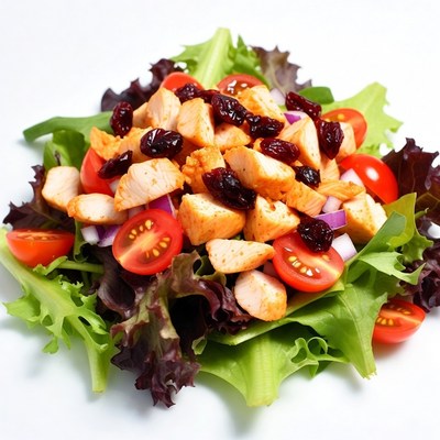 Chicken Salad with Cranberries and Tomatoes
