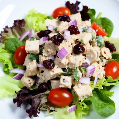 Tofu Salad with Cranberries and Tomatoes