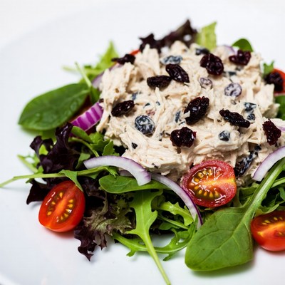 Chicken Salad with Raisins and Greens