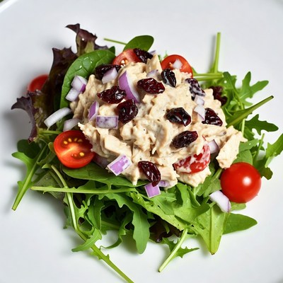 Chicken Salad with Cranberries and Greens