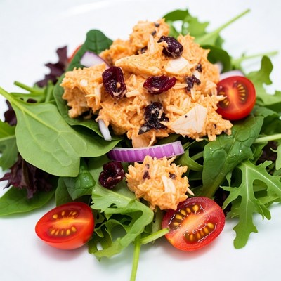 Chicken Salad with Cranberries and Greens