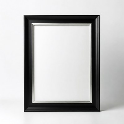Black Picture Frame with White Mat