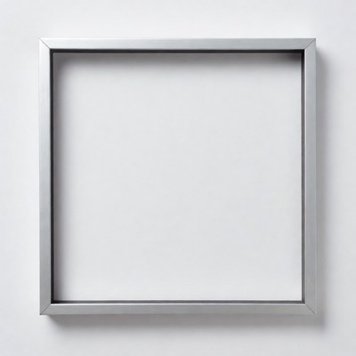 Empty Silver Picture Frame