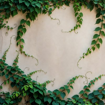 Green Ivy Vines on Wall