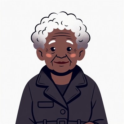 Elderly African-American woman illustration