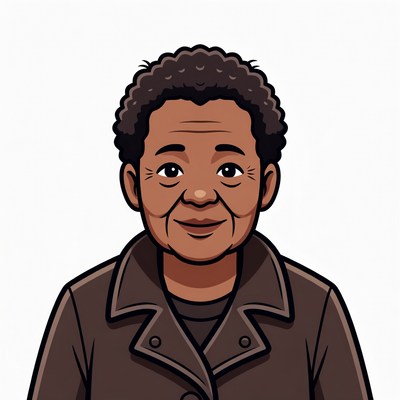 Elderly African-American woman illustration