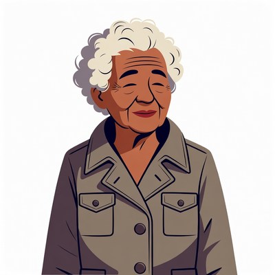 Elderly African-American woman illustration