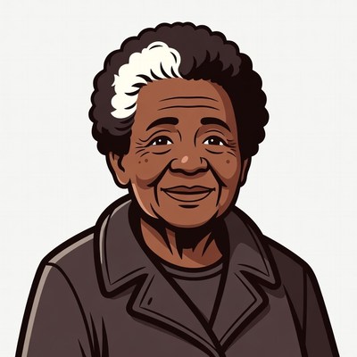 Elderly African-American woman smiling