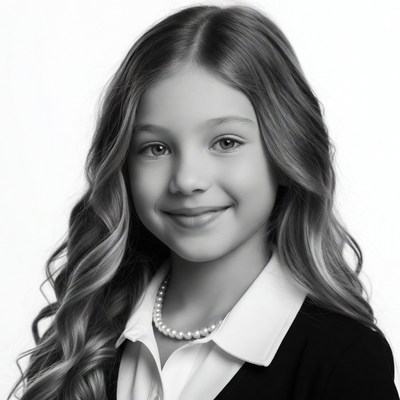 Young girl with pearl necklace