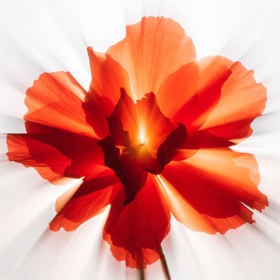 Vibrant Red Blooming Flower