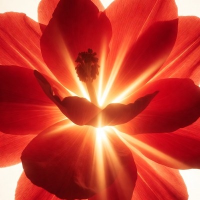 Close-up Red Tulip Bloom