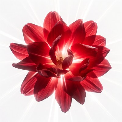 Radiant Red Dahlia Flower
