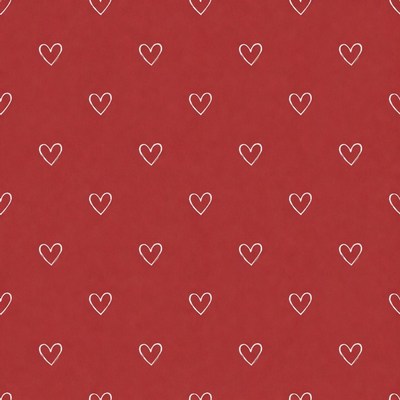 Red Background with White Hearts
