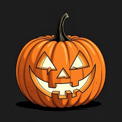Jack-o'-lantern pumpkin illustration