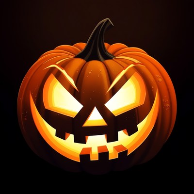 Jack-o'-lantern with evil grin