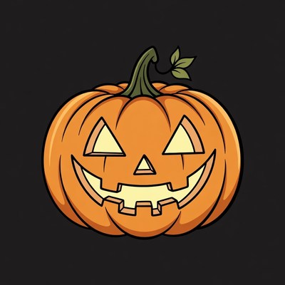 Smiling Jack-o'-lantern Pumpkin