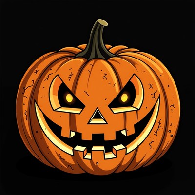 Jack-o'-lantern pumpkin illustration