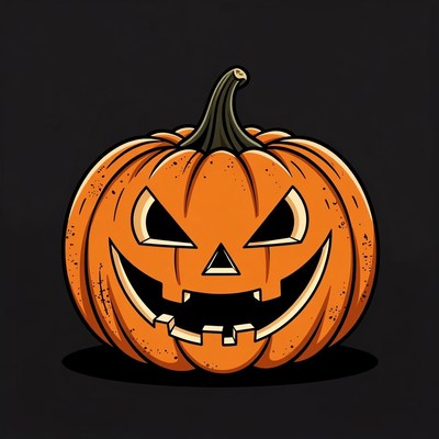 Jack-o'-lantern pumpkin illustration