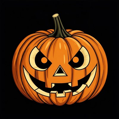 Jack-o'-lantern pumpkin illustration