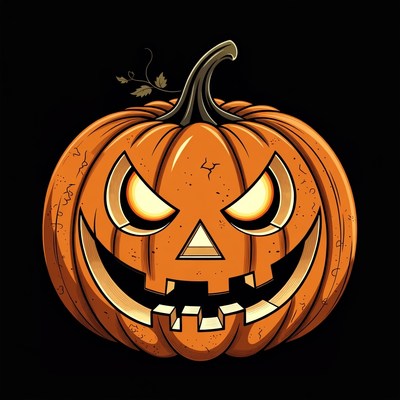 Jack-o'-lantern pumpkin illustration