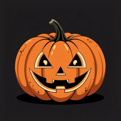 Jack-o'-lantern pumpkin illustration