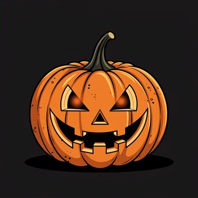 Jack-o'-lantern pumpkin illustration