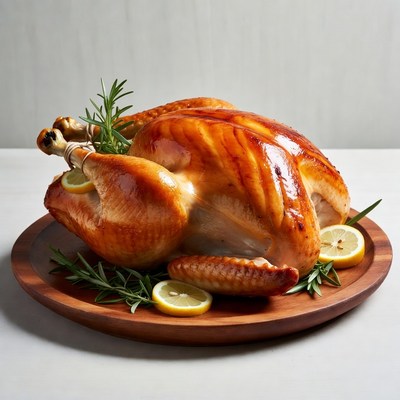 Roasted Turkey with Lemon and Rosemary