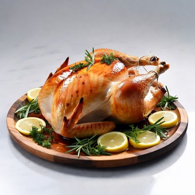 Roasted Turkey with Lemon and Herbs