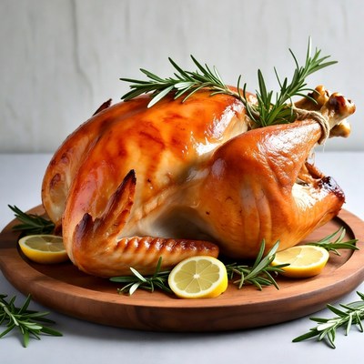 Roasted Turkey with Lemon and Rosemary