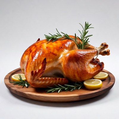 Roasted Turkey with Lemon and Rosemary
