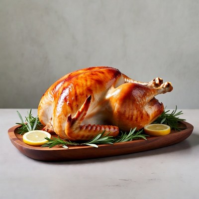 Roasted Turkey with Lemon and Rosemary