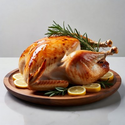 Roasted Turkey with Lemon and Rosemary