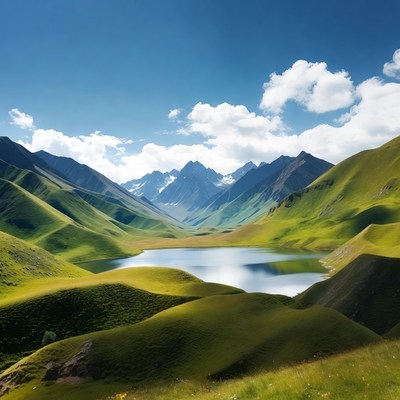 Green Mountain Valley with Lake