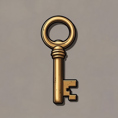 Golden Key Illustration