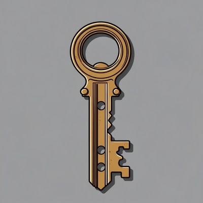 Golden Key Illustration