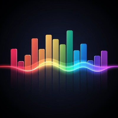 Rainbow Colored Bar Graph Chart