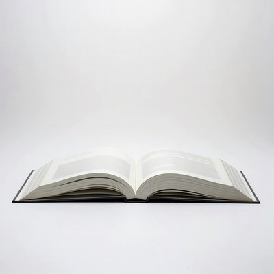 Open book on white background