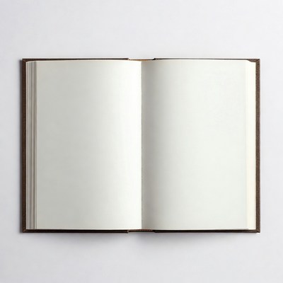 Open brown hardcover book