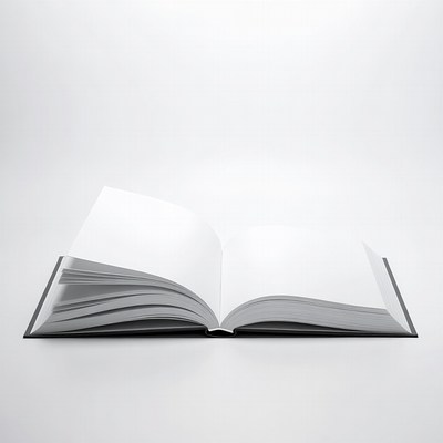 Open book with blank pages