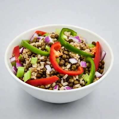Lentil Salad with Peppers and Onions