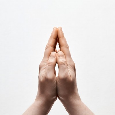Hands in prayer position