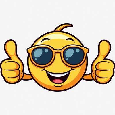 Smiley Emoticon Thumbs Up Sunglasses